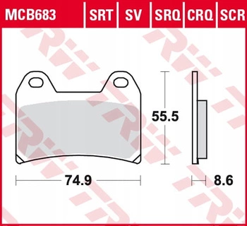 Klocki Hamulcowe TRW MCB843SH