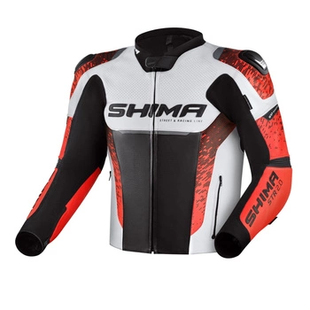 Kurtka Motocyklowa Męska SHIMA STR 2.0 WHITE RED
