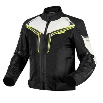 Męska Kurtka Motocyklowa Ozone Flow Black Grey Fluo