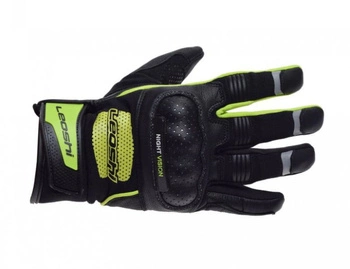 Skórzane Rękawice Black Fluo Yellow Leoshi