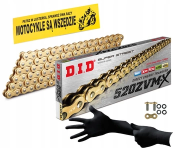 Łańcuch Napędowy DID 520 ZVMX G&G 118 Złoty