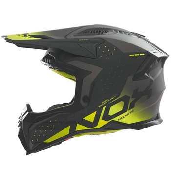 Kask Off-roadowy Motocyklowy NOX N634 GRADIANT BLACK YELLOW FLUO