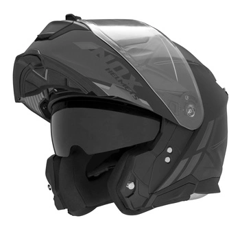 Kask Szczękowy Motocyklowy NOX FLIP-UP N967 SYNCHRO BLACK TITAN